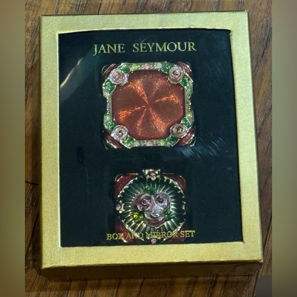 Jane Seymour Box And Mirror Set